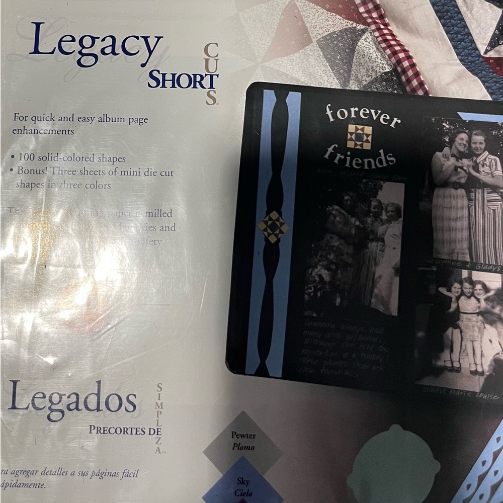 Legacy Forever Friends Scrapbooking Kit - Blue and Black